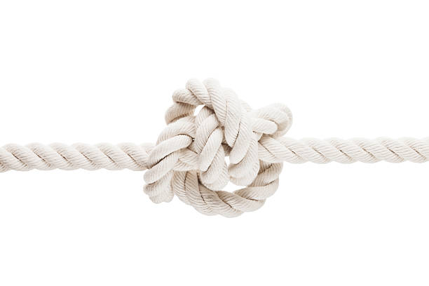 White rope knot symbolizing a muscle know